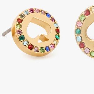 NWT Kate Spade Gold Earrings with Colorful Accents